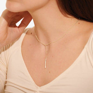 Afterglow Wave Lariat Necklace - Gold