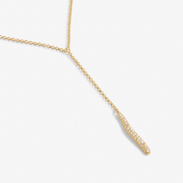 Afterglow Wave Lariat Necklace - Gold