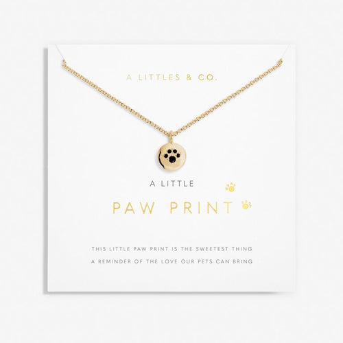 A Little 'Paw Print' Necklace  - Gold