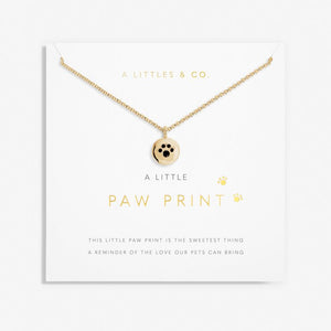A Little 'Paw Print' Necklace  - Gold