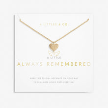 Load image into Gallery viewer, A Little &#39;Always Remembered&#39; Necklace in Gold-Tone Plating
