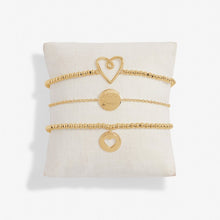 Load image into Gallery viewer, Just For You - Set of 3 Gold Tone Bracelet Set
