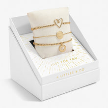 Load image into Gallery viewer, Just For You - Set of 3 Gold Tone Bracelet Set
