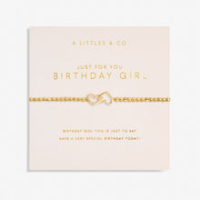 Load image into Gallery viewer, Forever Yours &#39;Just For You Birthday Girl&#39; Bracelet in Gold-Tone Plating
