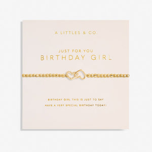 Forever Yours 'Just For You Birthday Girl' Bracelet in Gold-Tone Plating