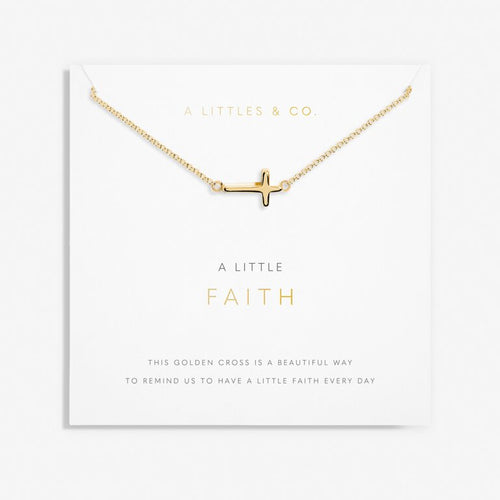 A Little 'Faith' Necklace in Gold-Tone Plating
