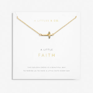 A Little 'Faith' Necklace in Gold-Tone Plating