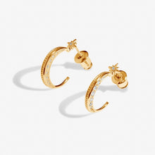 Load image into Gallery viewer, Moon Hoop Earrings - Gold
