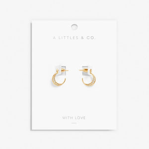 Moon Hoop Earrings - Gold