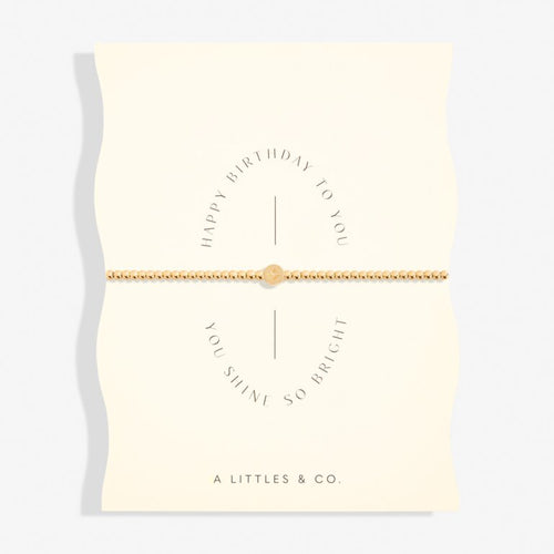 Share Happiness 'Happy Birthday To You, You Shine So Bright' Bracelet In Gold