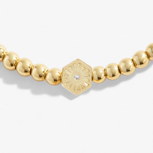Share Happiness 'A Beautiful Day Starts With A Beautiful Mindset' Bracelet In Gold
