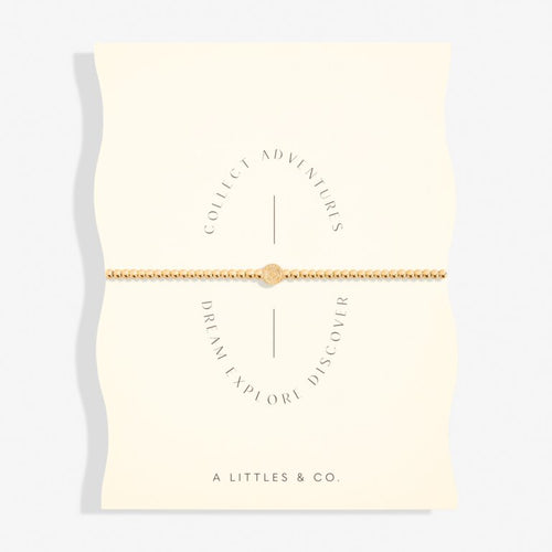 Share Happiness 'Collect Adventures, Dream Explore Discover' Bracelet In Gold