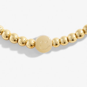 Share Happiness 'Do What You Love, Prioritize Happiness'  Bracelet In Gold