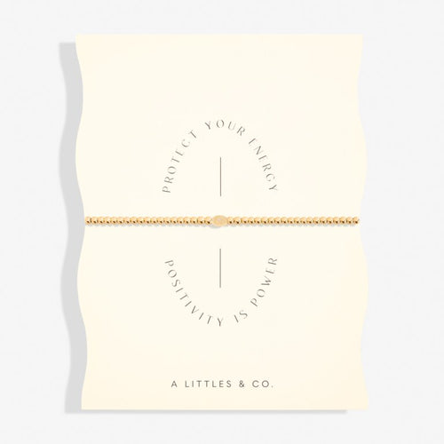 Share Happiness 'Protect Your Energy, Positivity Is Power'  Bracelet In Gold