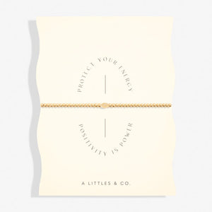 Share Happiness 'Protect Your Energy, Positivity Is Power'  Bracelet In Gold