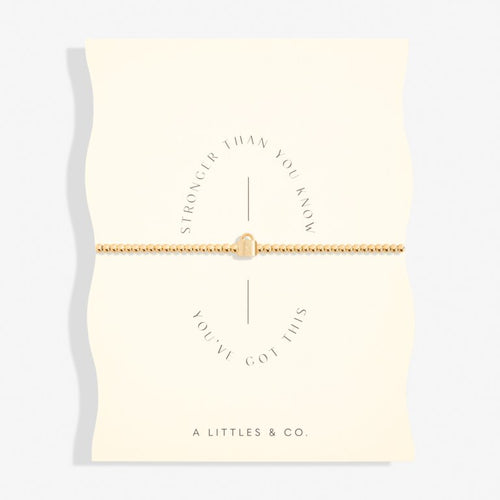 Share Happiness 'Stronger Than You Know, You Got This' Bracelet In Gold