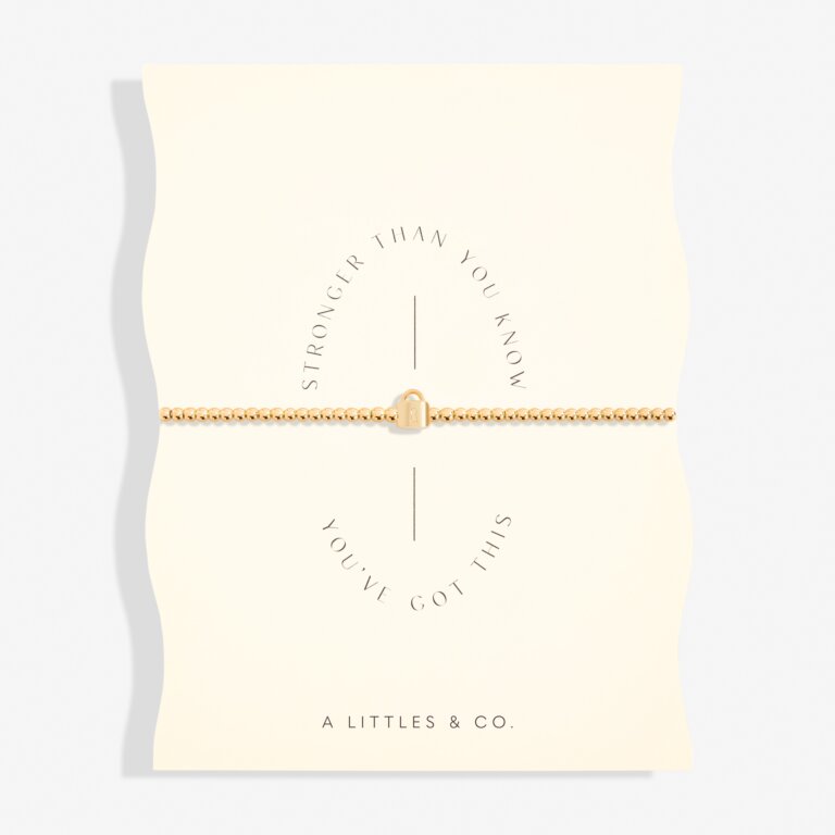 Share Happiness 'Stronger Than You Know, You Got This' Bracelet In Gold