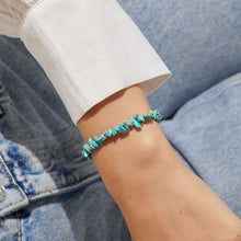 Load image into Gallery viewer, Turquoise Manifestones Adjustable Bracelet In Gold-Tone Plating
