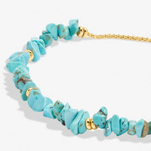 Load image into Gallery viewer, Turquoise Manifestones Adjustable Bracelet In Gold-Tone Plating
