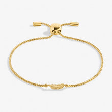 Load image into Gallery viewer, Mini Charms Feather Bracelet In Gold-Tone Plating
