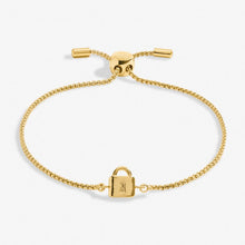 Load image into Gallery viewer, Mini Charms Lock Bracelet In Gold-Tone Plating
