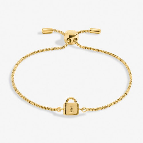 Mini Charms Lock Bracelet In Gold-Tone Plating