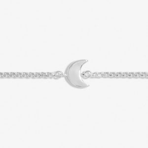 Mini Charms Moon Bracelet In Silver Plating