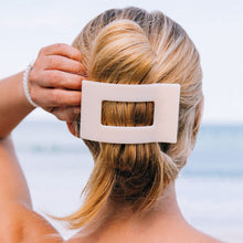 Load image into Gallery viewer, Almond Beige Large Flat Rectangle Hair Clip
