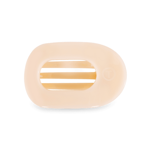 Almond Beige Medium Flat Round Hair Clip
