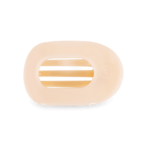 Almond Beige Medium Flat Round Hair Clip