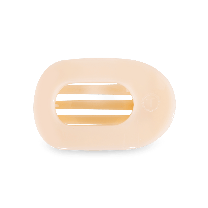Almond Beige Medium Flat Round Hair Clip