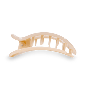 Almond Beige Medium Flat Round Hair Clip