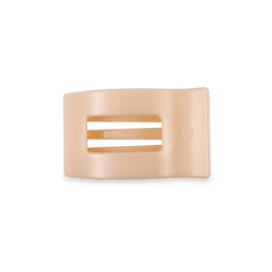 Almond Beige Small Flat Rectangle Hair Clip