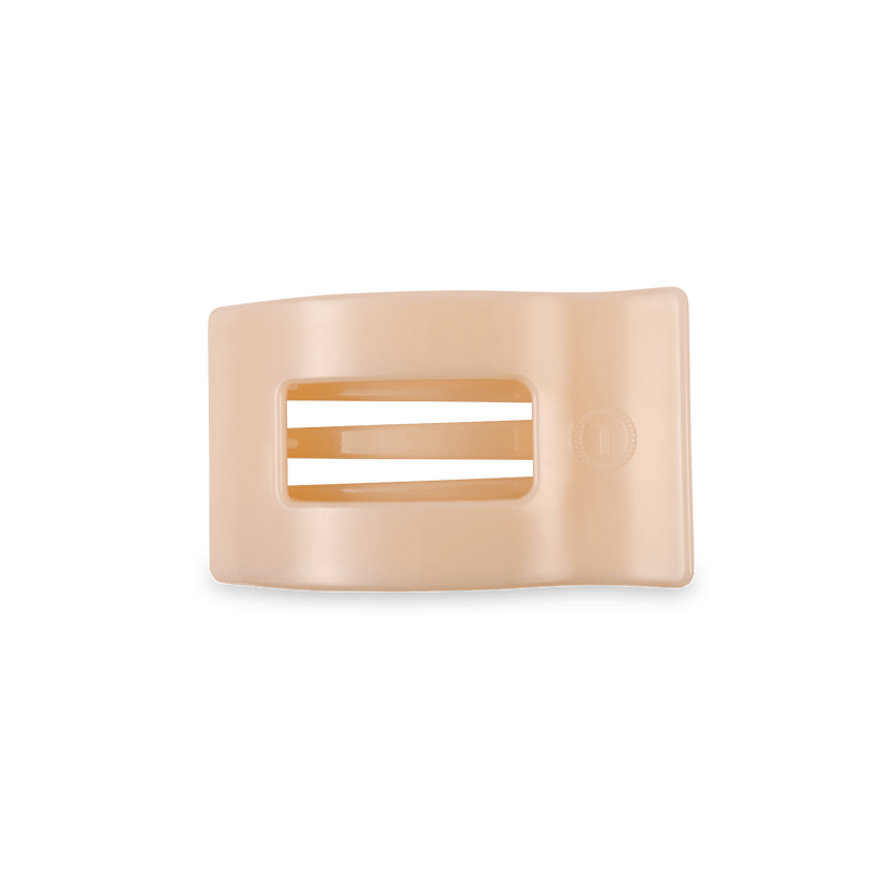 Almond Beige Small Flat Rectangle Hair Clip
