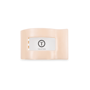 Almond Beige Small Flat Rectangle Hair Clip