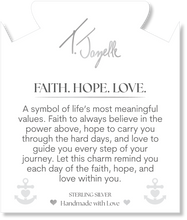 Load image into Gallery viewer, Aqua Agate Gemstone Bracelet with Faith. Hope. Love Sterling Silver Charm
