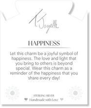 Load image into Gallery viewer, Aqua Agate Gemstone Bracelet with Happiness Sterling Silver Charm
