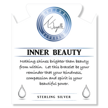 Load image into Gallery viewer, Aqua Fire Agate Gemstone Bracelet with Inner Beauty Sterling Silver Charm
