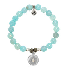 Load image into Gallery viewer, Aqua Fire Agate Gemstone Bracelet with You&#39;re One of a Kind Sterling Silver Charm

