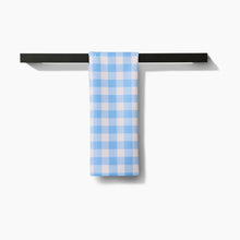 Load image into Gallery viewer, Angelic Sky Gingham Kitchen Tea Towel by Geometry

