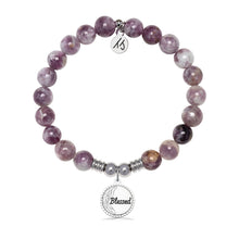 Load image into Gallery viewer, Blessed Charm with Lepidolite Quartz Gemstone Bracelet
