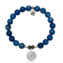 Load image into Gallery viewer, Blue Aventurine Gemstone Bracelet with Healing Sterling Silver Charm
