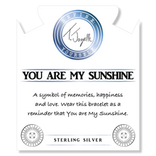 Load image into Gallery viewer, Champagne Agate Gemstone Bracelet with You are my Sunshine Sterling Silver Charm
