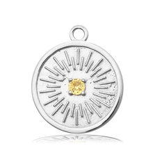 Load image into Gallery viewer, Champagne Agate Gemstone Bracelet with You are my Sunshine Sterling Silver Charm
