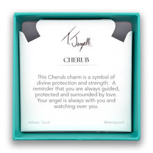 Load image into Gallery viewer, Cherub Charm with Aqua Agate Gemstone Bracelet
