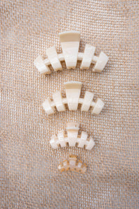Classic Almond Beige Small Claw Hair Clip