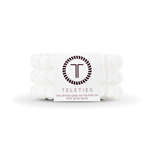Coconut White Large Hair Ties Set of 3