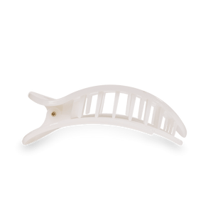 Coconut White Large Flat Round Hair Clip