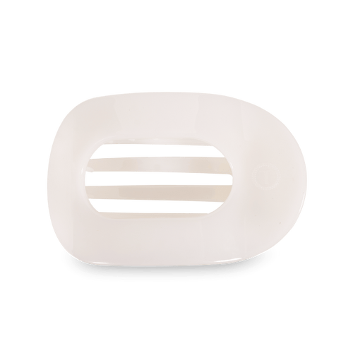 Coconut White Large Flat Round Hair Clip