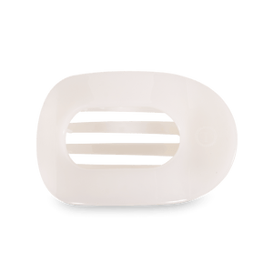 Coconut White Large Flat Round Hair Clip